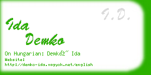 ida demko business card